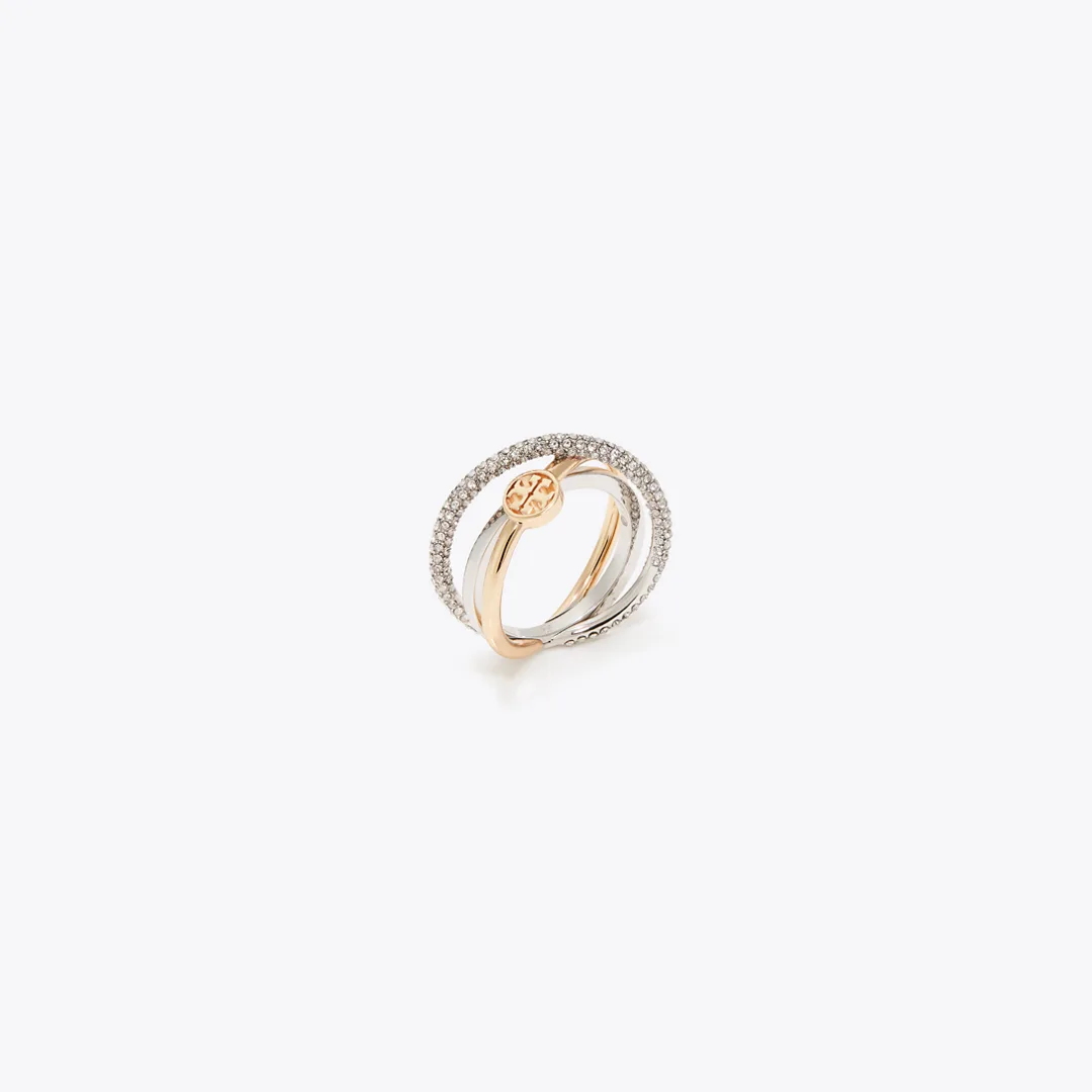 Icon Pav Triple Ring by Tory Burch