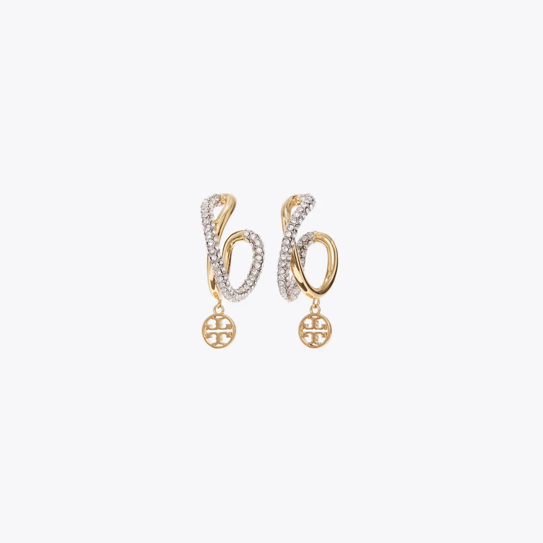 Icon Crisscross Hoop Earrings by Tory Burch