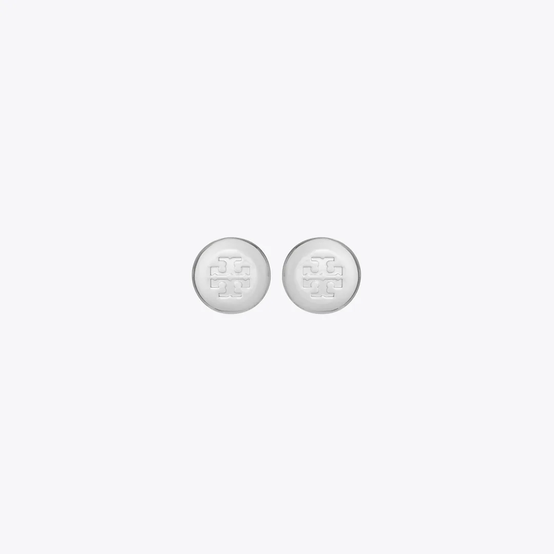 Round Icon Stud Earrings by Tory Burch