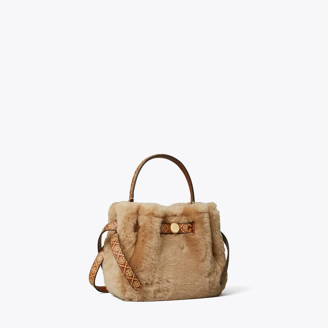 Mini Romy Shearling Bucket Bag by Tory Burch