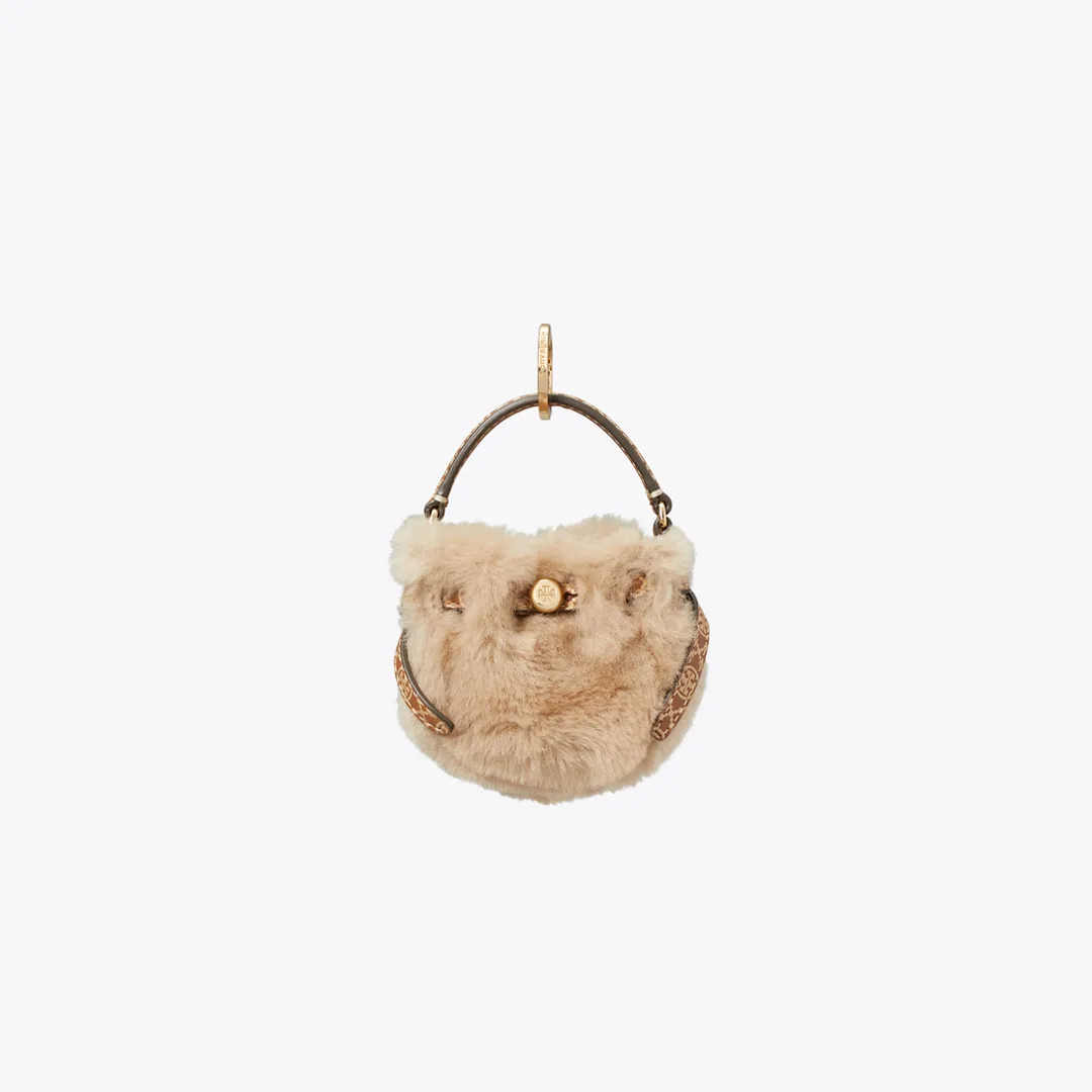 Romy Shearling Bucket Bag Charm by Tory Burch