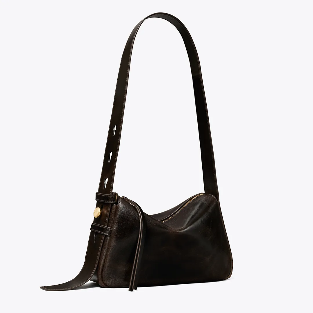 Small Romy Distressed Shoulder Bag by Tory Burch