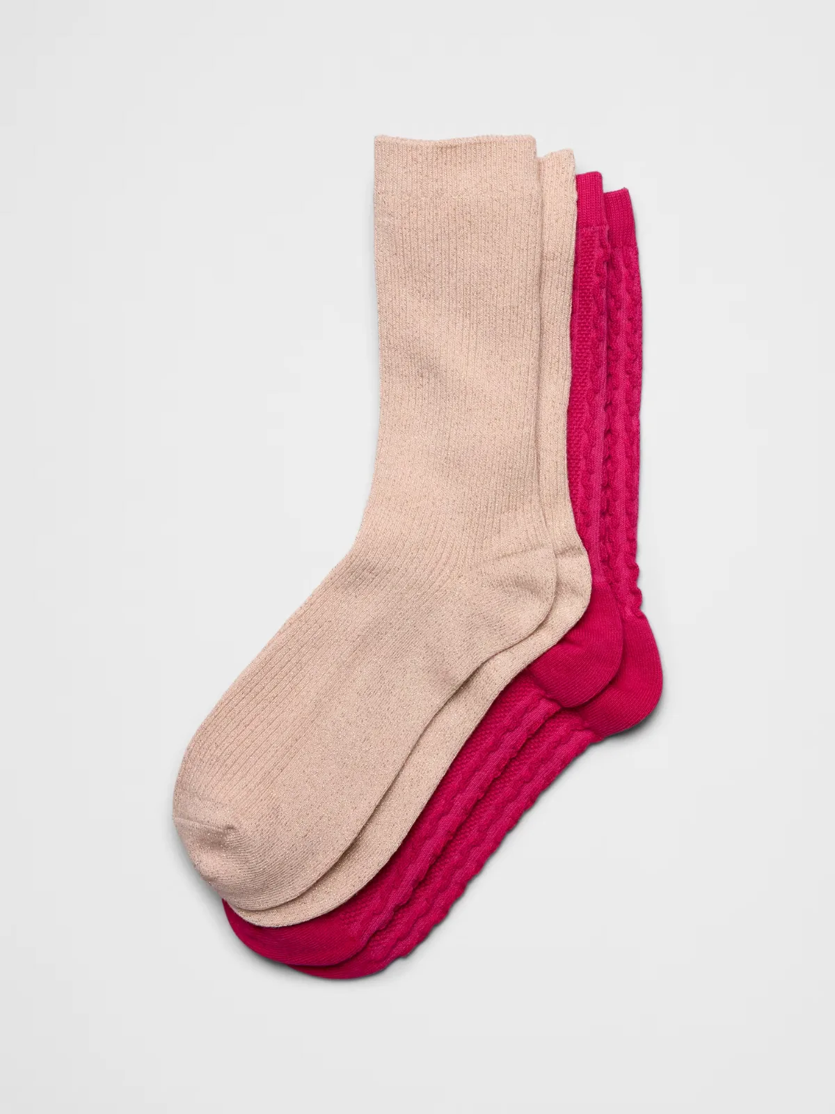 Textured Stripe Socks (2 Pack)