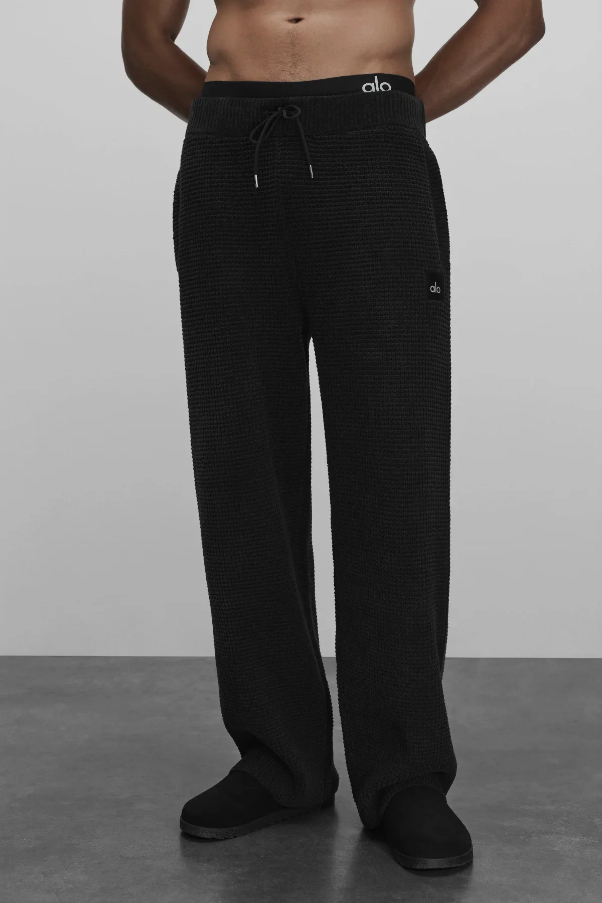 Waffle Chenille Edition Straight Leg Pants by Alo