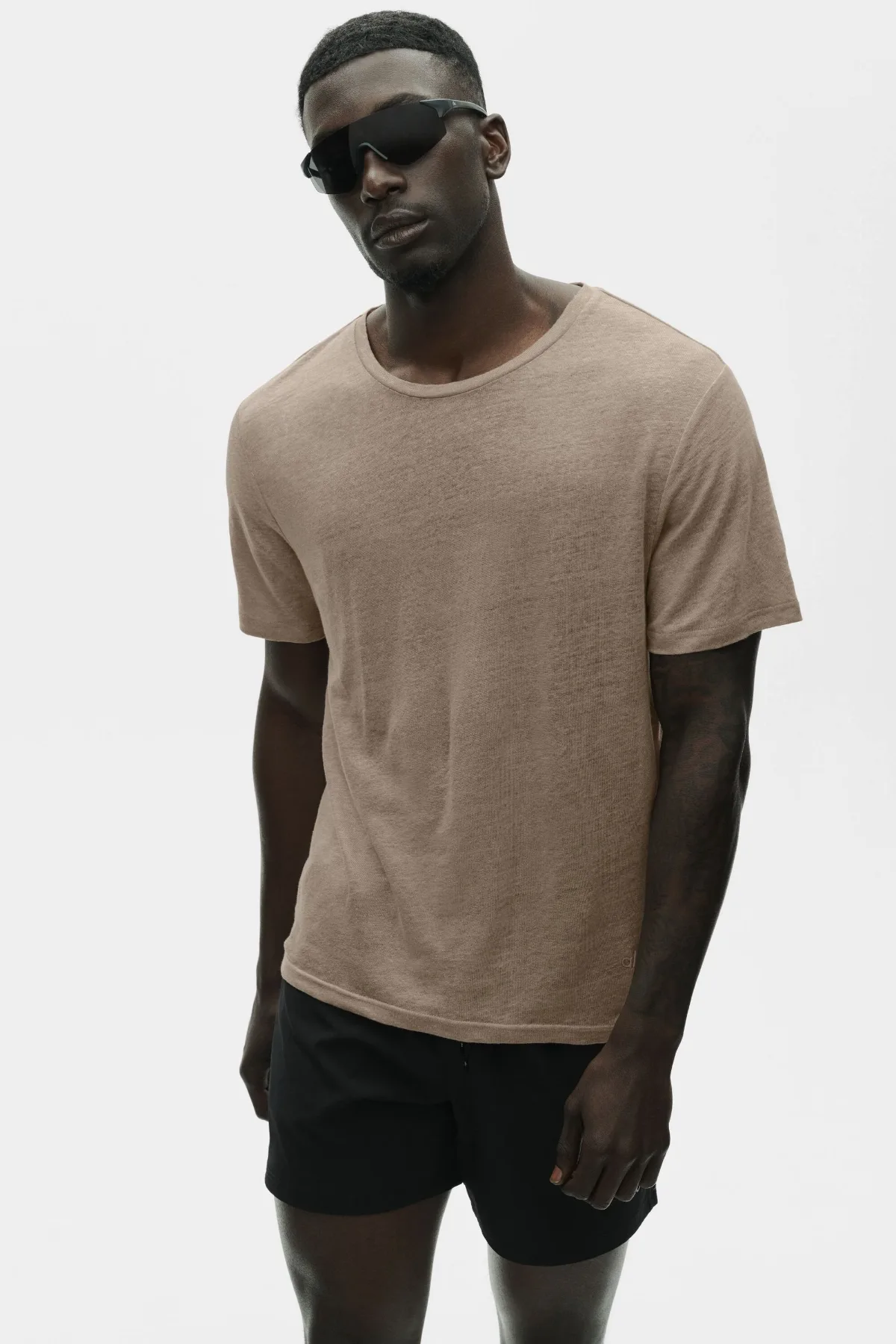 Linen Jersey Coastal Short Sleeve T-Shirt by Alo