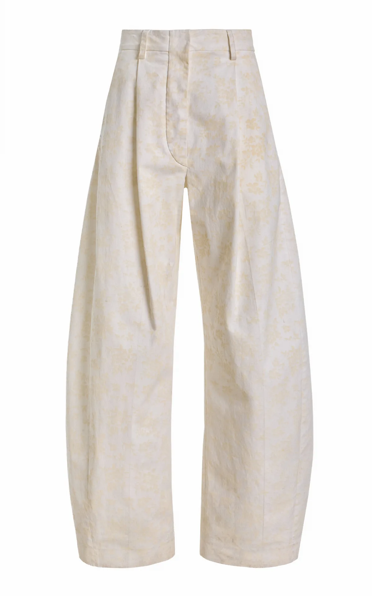 Billie Pleated Cotton-Gabardine Barrel-Leg Trousers by The Latest