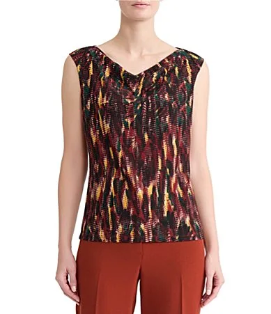 Cap Sleeve Jersey Blouse by Kasper