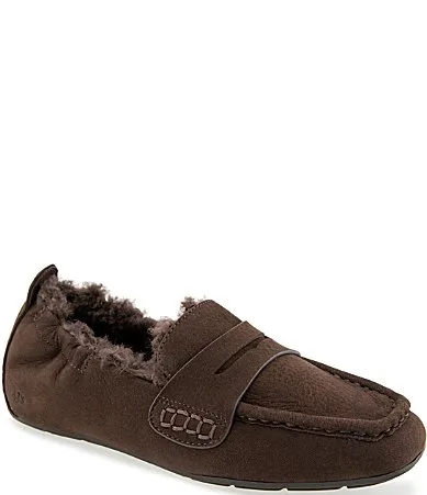Sophie Nubuck Suede Faux Fur Lined Penny Loafer Drivers by Gentle Souls