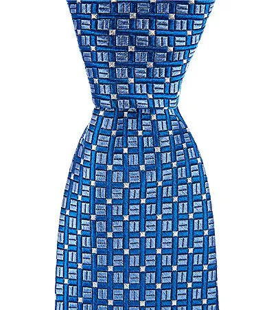 Andy Mini Squares Traditional Silk Blend Tie by Turnbury