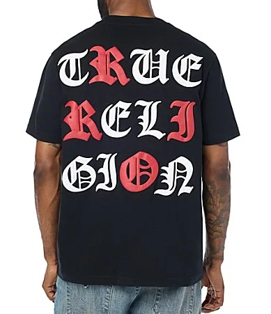 Tossed Logo Short Sleeve T-Shirt by True Religion