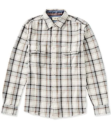 Multi-Color Plaid Mountain Textured Overshirt by The Normal Brand