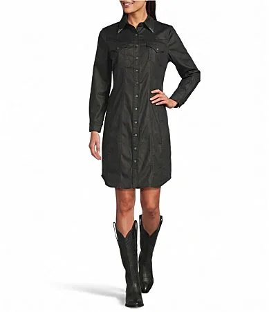 Mesa Coated Shirt Dress by Reba