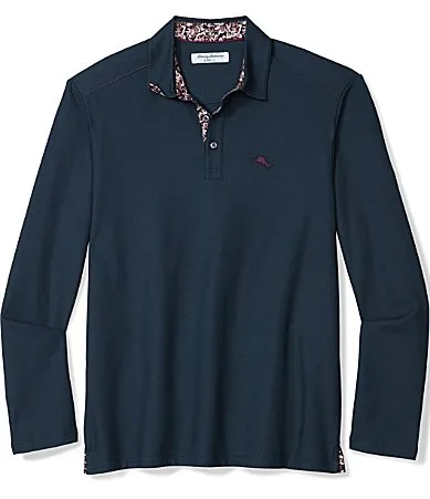 Luxe Botanic 5 O Clock Long Sleeve Polo Shirt by Tommy Bahama