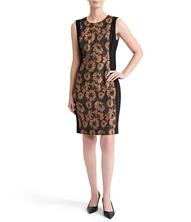 Sleeveless Mini Sheath Dress by Kasper