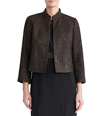 Bell Sleeve Tweed Jacket by Kasper