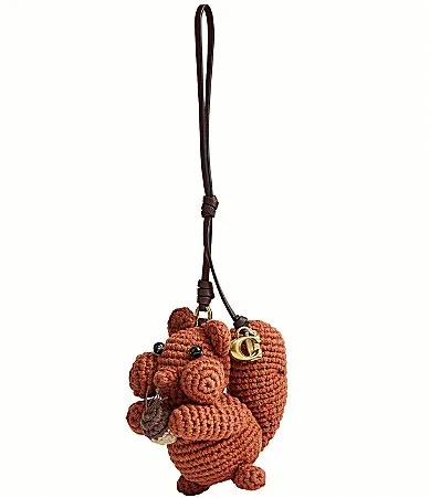 Crochet Squirrel Bag Charm by Coach