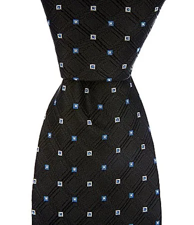 Major Diamond Neat Patterned Traditional Silk Blend Tie by Turnbury