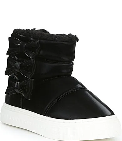J-Heart Bow Embellished Sneaker Boots by Steve Madden
