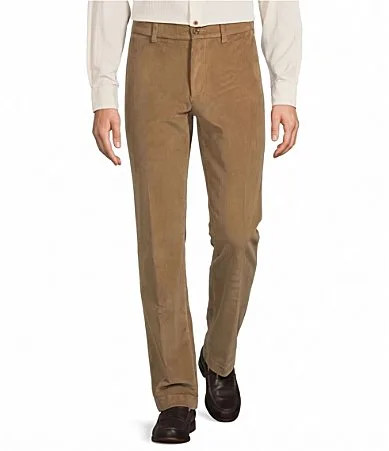 Flat Front Corduroy Pants by Roundtree & Yorke