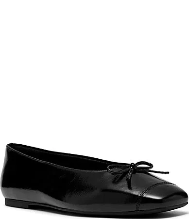 Signature Befana Bow Leather Pointed Toe Ballet Flats by Clarks