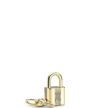Gold Padlock and Key Charm by Pandora