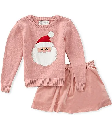Santa Sweater Velvet Skirt Set by Adventurewear 360