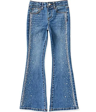 Embellished-Detailed Flare-Leg Jeans by Hippie Girl