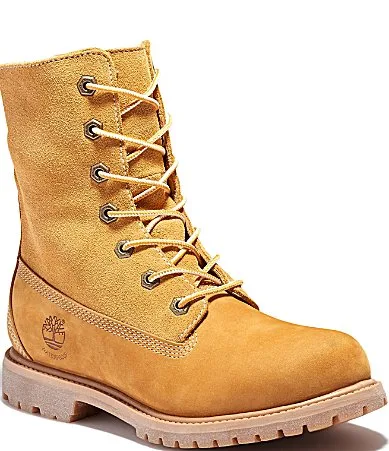 Warm-Lined Nubuck Waterproof Roll-Top Boots by Timberland
