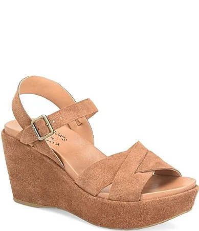 Ava 2.0 Suede Wedge Platform Sandals by Kork-Ease
