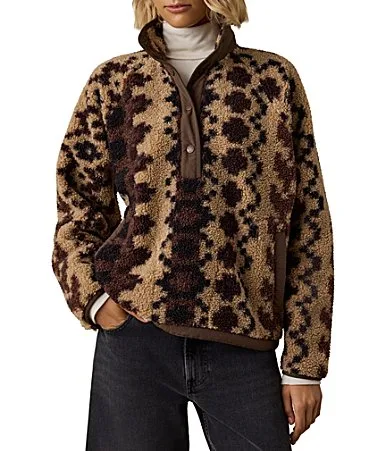 Snap Button Fleece Pullover by Faherty