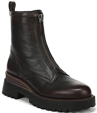 Grove Leather Center Zip Lug Booties by Sam Edelman
