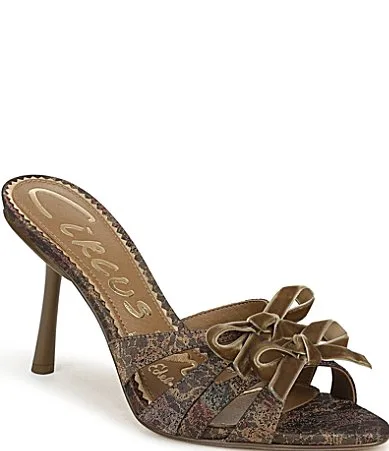 Circus NY by Sam Edelman Nora Vintage Floral Print Fabric Ribbon Detail Slide Dress Sandals by Sam Edelman