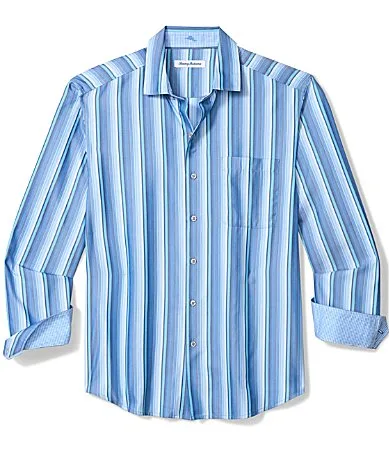 Long Sleeve Frontera Luxe Stripe Shirt by Tommy Bahama