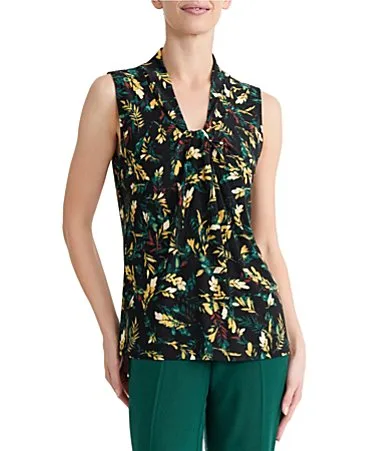 Twist Front Sleeveless Blouse by Kasper
