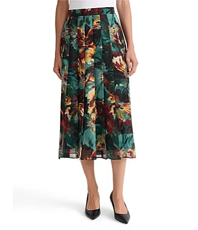 Pull on Floral Midi Skirt by Kasper