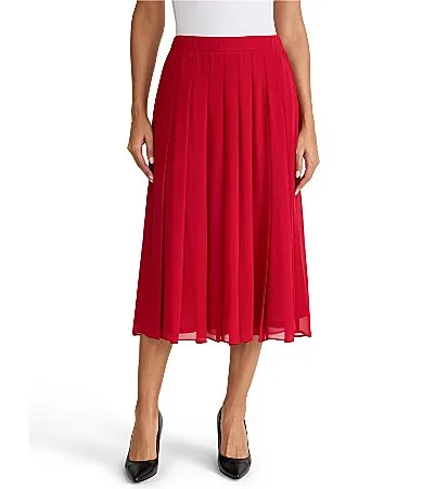 Pleated Midi Skirt by Kasper