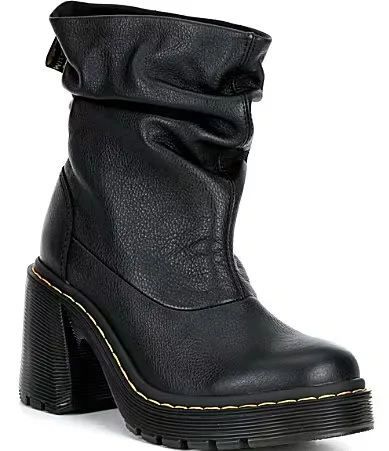 Kasey Lo Virginia Leather Slouchy Booties by Dr. Martens