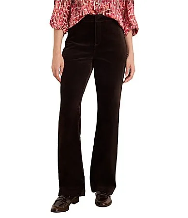 Berkeley Velvet High Rise Boot Leg Pants by NIC + ZOE