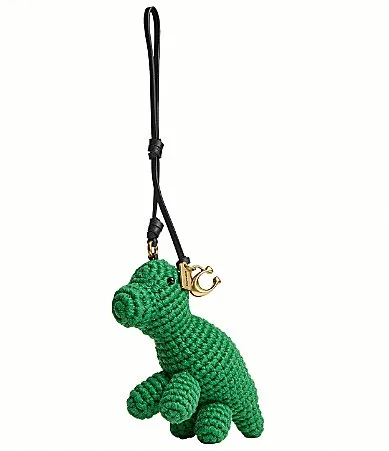 Crochet Dino Bag Charm by Coach