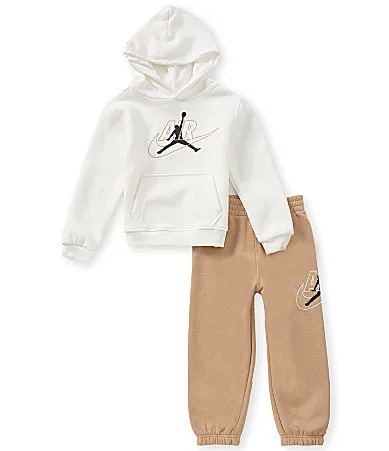 Long Sleeve Swoosh Fleece Pullover Hoodie & Jogger Pants Set by Jordan