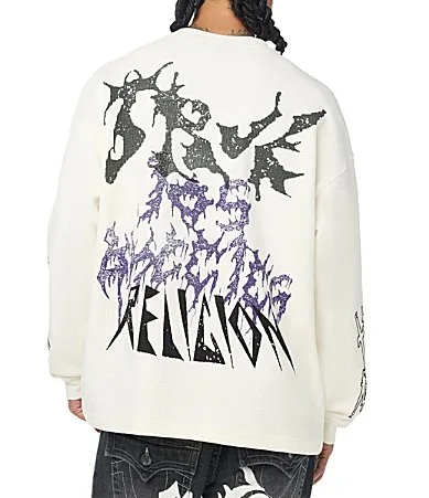 Scribble Artwork Textured Pullover by True Religion