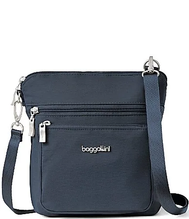 Modern Pocket Solid Nylon Crossbody Bag