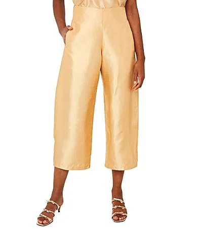 Taylor Barrel Leg Cropped Coordinating Pants by Abbey Glass