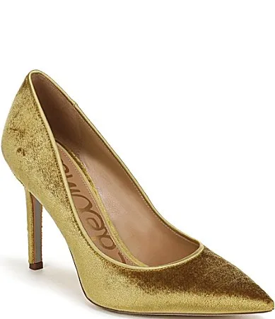 Hazel Velvet Pointed Toe Pumps by Sam Edelman