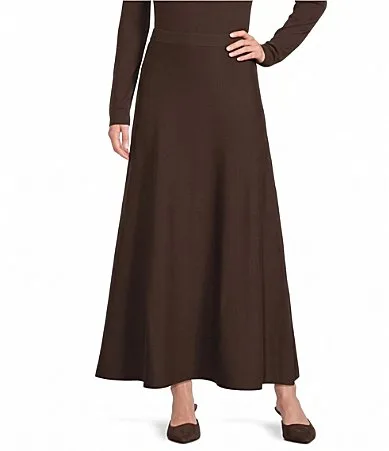 Delania Wool Blend Knit Sweater Maxi Coordinating Skirt by Line and Dot