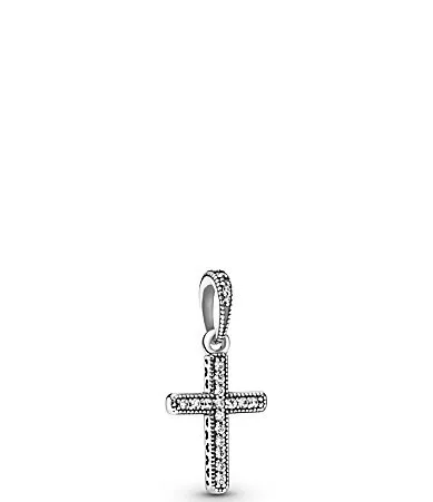 Cross Sparkling Sterling Silver Cross Pendant by Pandora