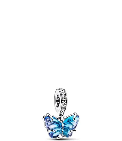Blue Murano Glass Butterfly Dangle Charm by Pandora
