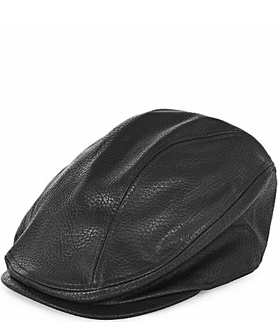 Leather Driver Cap by Dorfman Milano