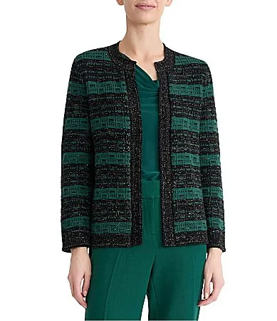 Long Sleeve Round Neck Cardigan by Kasper