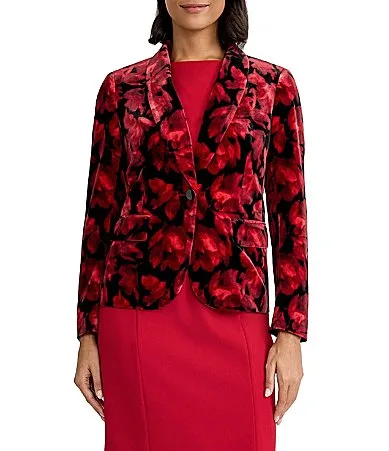 One Button Shawl Collar Blazer by Kasper